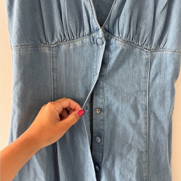 REFORMATION Sebastian Denim Midi Dress - Picture 5 of 12